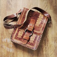 Vintage tan tooled for sale  BOLTON