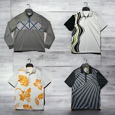 Lote de 4 camisas polo masculinas de golfe corte garganta tamanho médio e pulôver com zíper 1/4 em excelente estado usado, usado comprar usado  Enviando para Brazil