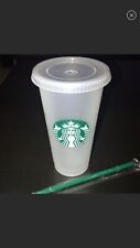 Usado, Vaso reutilizable de copa fría transparente de Starbucks 24 oz con tapa y paja segunda mano  Embacar hacia Argentina