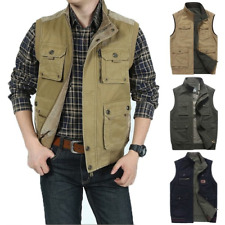 Usado, Outwear Masculino Multi Bolso Jaqueta Sem Mangas Plus Size Colete Dupla Face comprar usado  Enviando para Brazil