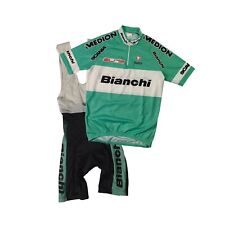 Kit de ciclismo vintage Bianchi jersey + culotte con tirantes equipo Nalini hecho en Italia talla 2 segunda mano  Embacar hacia Argentina