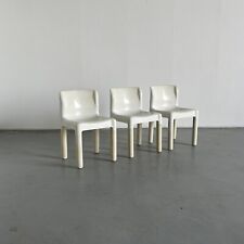 1 de 3 cadeiras vintage Carlo Bartoli 4875 para Kartell, edição branca, 1972 comprar usado  Enviando para Brazil