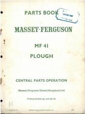 Massey Ferguson MF41 Plough Parts Manual - MF 41 for sale  Shipping to Ireland