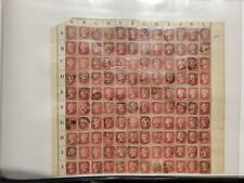 GB Victorian SG40 1d centavo vermelho linha estrela gravada placa 68 selos postais qv comprar usado  Enviando para Brazil
