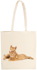 Loving Ginger Cats Bolsa de compras de algodón, Budget Range Color crema segunda mano  Embacar hacia Argentina