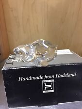 Brukt, Hadeland Crystal clear glass 38663 Seal / Sel Norway signed paperweight 85mm til salgs  Frakt til Norway