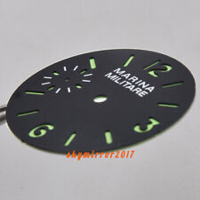 Mostrador sanduíche preto 34,3 mm marcas verdes adequado para relógio de movimento ETA 6497 ST3600 comprar usado  Enviando para Brazil