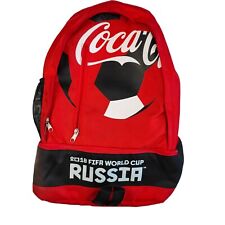 Mochila Coca Cola 2018 Copa do Mundo FIFA Rússia vermelha preta futebol esportes Coca-Cola ⚽ comprar usado  Enviando para Brazil