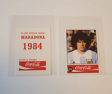 Álbum de Coca Cola 1984 (sin Panini) de Diego Maradona, tarjeta pegatina rara #44, ¿en servicio de servicio público? segunda mano  Embacar hacia Argentina