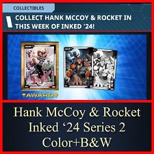 HANK McCOY & ROCKET INKED ‘24 SERIES 2-COLOR+B&W-TOPPS MARVEL COLLECT for sale  Shipping to South Africa