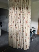 Luxury Embroidered Floral Heavy Curtains Weighted Blackout Lining 86’D & 106’W, used for sale  Shipping to South Africa