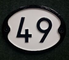 Cast Aluminium House Number 49 Forty Nine Sign Plaque Home for sale  Shipping to South Africa