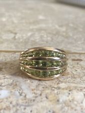 14K Yellow Gold Green Demantiod Garnet Ring - Size 6 for sale  Shipping to Canada
