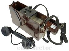 Używany, ERICSSON Wojskowy Vintage Field Bakelit Telefon korbowy Szwecja Armia Radio na sprzedaż  PL