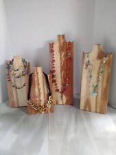 Cedar Jewelry Stand Natural Cedar Wood Display Necklace Set of4 for sale  Shipping to South Africa