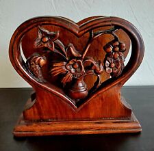 Vintage mahogany heart for sale  KETTERING