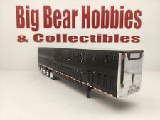 New 1/64 DCP Black/Chrome Front Wilson Silver Star Quad Axle Cattle Pot Trailer for sale  Shipping to South Africa