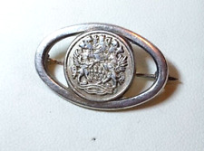 Unusual vintage solid silver hallmarked coat of arms brooch post office coat arm, used for sale  Shipping to South Africa
