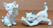 Pair porcelain cat for sale  Shipping to Ireland