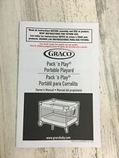 Graco Pack N Play Playard Replacement Owner's Manual Booklet, used for sale  Shipping to South Africa