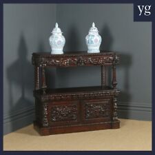 Antiguo buffet inglés victoriano tallado roble verde hombre c1880, usado segunda mano  Embacar hacia Argentina