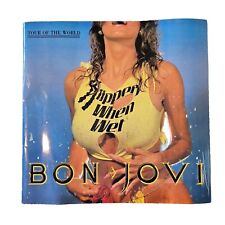 Programa de turnê vintage BON JOVI SLIPPERY WHEN WET TOUR OF THE WORLD 1986. comprar usado  Enviando para Brazil