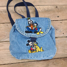 Mini mochila jeans bordada vintage década de 1990 Disney World Mickey & Friends comprar usado  Enviando para Brazil