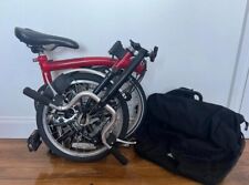 Bicicleta plegable roja Brompton C-Line M6L + bolsa segunda mano  Embacar hacia Argentina