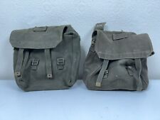 Pair Of Vintage Bike Panniers Saddlebag Canvas 1940's for sale  Shipping to South Africa