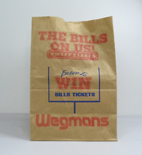 Bolsa de compras Wegmans Buffalo Bills super RARA bolsa de papel vintage supermercado comprar usado  Enviando para Brazil