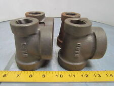 Ward 1-1/2x1x1-1/2"NPT Cast Iron Black Pipe Reducing tee Class 125 USA Lot of 4 for sale  Shipping to South Africa