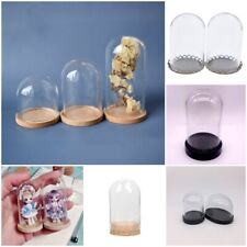 Miniatura cúpula de vidro display frasco de sino cloche com base boneca decoração suporte para presente comprar usado  Enviando para Brazil