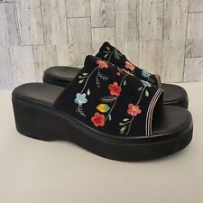 Sandalias Florales Ipanema Negra Plataforma Talla 11 Bordadas Pastel Deslizantes Retro Y2K  segunda mano  Embacar hacia Argentina