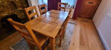 Reclaimed Pine Farmhouse Kitchen or Dining Room Table and 6 chairs extends to 8 , used for sale  Shipping to South Africa