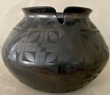Monumental Vintage Mata Ortiz México Pueblo Blackware Pot Naty Ortega Assinado comprar usado  Enviando para Brazil