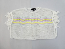 Clase de Arte Niñas Top Crochet Brillo Flecos Acentos Ranura Lados Transparentes 12M, usado segunda mano  Embacar hacia Argentina