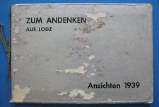 Używany, stara pamiątkowa teczka fotograficzna z LODZI 6 zdjęć widoki 1939 Wehrmacht II wojna światowa na sprzedaż  Wysyłka do Poland