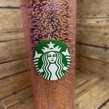 Usado, Starbucks ROSA Holiday Series 16 oz burbujas brillantes iridiscentes taza de vaso caliente segunda mano  Embacar hacia Argentina