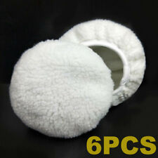 6PCS Polishing Bonnet Buffer Pads Soft Wool For 5-6" 7-8" 9-10 inch Car Polisher, used for sale  Shipping to South Africa