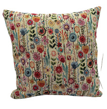 Kew Gardens Cushion, Multicoloured, 17",  Flowers, Floral + FREE DOOR STOP for sale  Shipping to South Africa