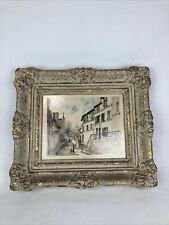 VTG French Impressionist Pierre E Cambier Watercolor Monmartre Rue Cortet Paris, used for sale  Shipping to South Africa