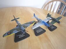 SUPERB DETAILED X 3 DIECAST MILITARY MODEL AIRCRAFT ON STANDS, used for sale  BRANDON