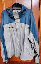 Chaqueta de lluvia para hombre Remington XL azul gris con capucha con cremallera 100 % PU cámper estadounidense, usado segunda mano  Embacar hacia Argentina