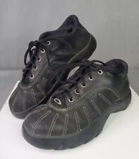 Sapatos masculinos de couro preto Oakley vintage raro robusto tamanho 9 comprar usado  Enviando para Brazil