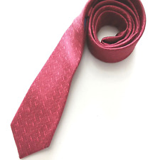 Corbata Delgada 2,50 x 58 Rojo Oscuro 100% Seda Tejido Diseño Hecho a Mano LA BARRA DE CORBATA segunda mano  Embacar hacia Argentina