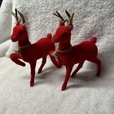 vintage flocked reindeer for sale  Sonora