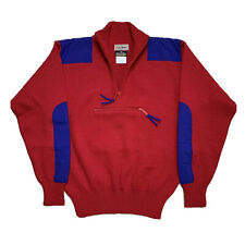 Suéter bloco de cores vintage médio LL Bean "High Trek" vermelho/azul mistura de lã comprar usado  Enviando para Brazil