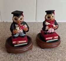 Pair graduated owls for sale  Shipping to Ireland