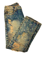 South Pole Men's Straight Leg Distressed Look blue Wash Denim Jeans size 32 x 32, used for sale  Shipping to South Africa