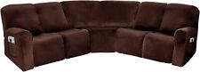 Stretch Corner Sectional Couch Covers 4 Seat Recliner + 1 Corner Seat 7-Piece for sale  Shipping to South Africa